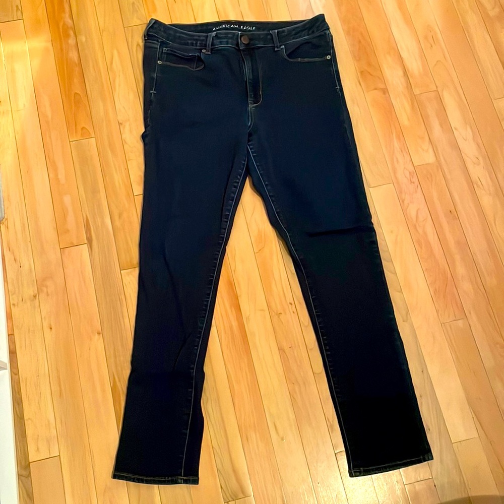 Size 16 Hi-Rise Skinny Dark Wash American Eagle Jeans